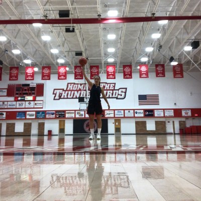 Júlia Palomo, en els seus primers entrenaments al Casper College, a Wyoming (Foto: Sedis Bàsquet)