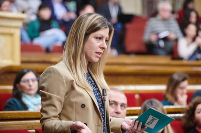 Jeannine Abella, en una intervenció al Parlament (JxCat)