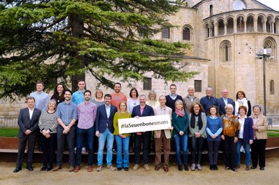 Foto de grup de la candidatura de Junts per la Seu