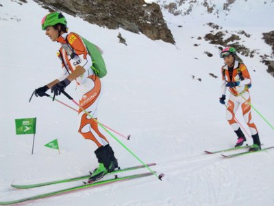 La selecció catalana d'esquí de muntanya, a l'Altitoy 2018 (Foto: Joan Cardona/FEEC)
