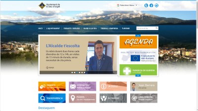 Portada del web de l'Ajuntament de la Seu d'Urgell