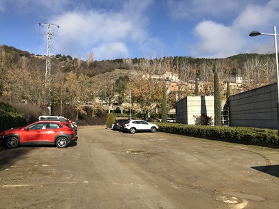 Estat actual de l'aparcament del cementiri municipal de la Seu d'Urgell