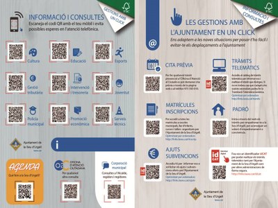 Fulletó amb els codis QR