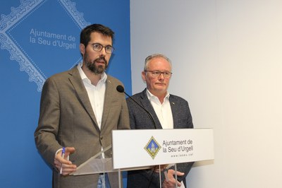 Albert Batalla i Jesús Fierro presenten el balanç financer de l'Ajuntament de la Seu d'Urgell