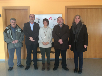 Visita de les autoritats al casal de gent gran de la Pobla de Segur (Foto: Delegació Alt Pirineu i Aran)