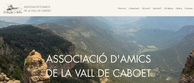 Pàgina web de l'Associació d'Amics de la Vall de Caboet