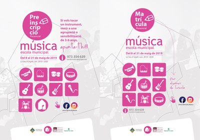 Preinscripcions i matrícules per a l'Escola Municipal de Música de la Seu
