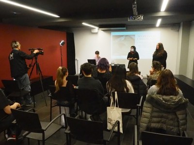 Presentació del treball de recerca de 2n de Batxillerat de l'estudiant Pau Regada, a l'Espai Ermengol
