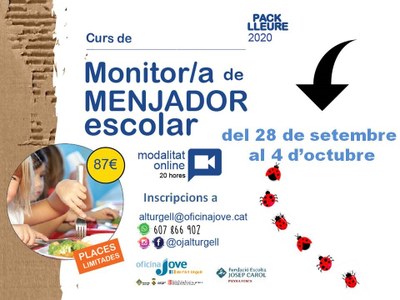 Inscripcions obertes al curs de monitor de menjador
