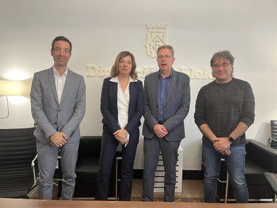 Reunió de la direcció de la Trobada Empresarial al Pirineu amb el president de la Diputació de Lleida (Foto: DdL)