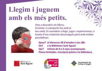 Biblioteca Sant Agustí - Cartell Taller de llibres