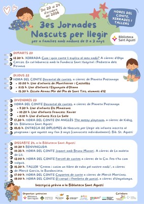 Programa de la tercera edició de les Jornades 'Nascuts per llegir'