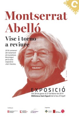 Cartell de l'exposició sobre Montserrat Abelló