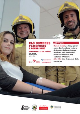 Campanya 'Els bombers t'acompanyen a donar sang'