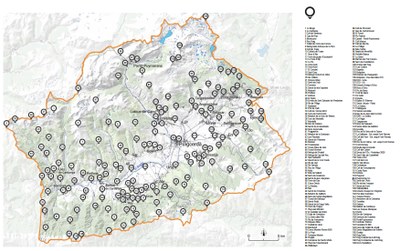 Mapa dels punts d'observació del paisatge a la Cerdanya (Foto: Generalitat de Catalunya)