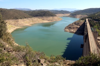 La presa de Rialb, aquesta primavera (Foto: ACN / arxiu)