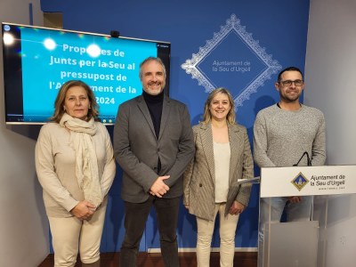 Roda de premsa de Junts per la Seu sobre les negociacions del pressupost 2024 