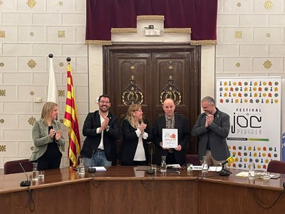 Inauguració del Festival del Joc del Pirineu i lliurament del premi Amic del Joc 2023 a Oriol Comas (Foto: Gencat)