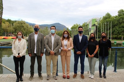Laura Vilagrà ha visitat el Parc Olímpic del Segre (Foto: Ajuntament de la Seu d'Urgell)