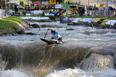 Miquel Travé, a les finals de la Copa del Món 2018 d'eslàlom (Foto: Agustí Cucurulls)