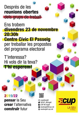 Trobada de la CUP de la Seu per preparar les eleccions municipals