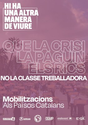 Cartell de les mobilitzacions convocades pels col·lectius de l'EI avui dimecres