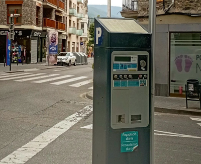 Parquímetre a la Seu d'Urgell (Foto: CUP La Seu)