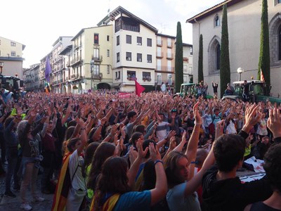 Concentració a la Seu contra la repressió policial de l'Estat espanyol