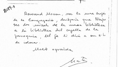 Manuscrit atribuït a Marta Ferrussola