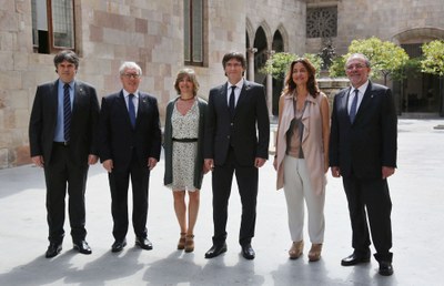 Signatura de l'acord entre les diputacions i la Generalitat de Catalunya (Foto: Diputació de Lleida)