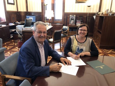 Signatura de l'addenda (Foto: Diputació de Lleida)