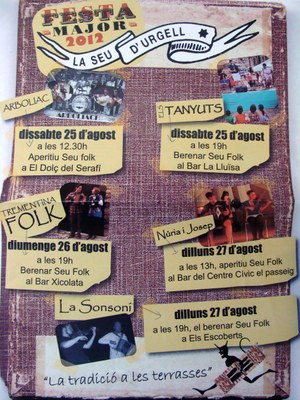 Festa Major 2012 - Cartell Seu Folk