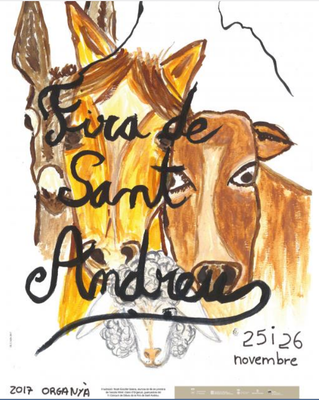 Cartell de la Fira de Sant Andreu d'Organyà 2017