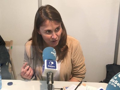 Meritxell Serret, a l'estudi de RàdioSeu a la Fira