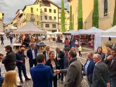 Àngels Chacón, a la inauguració de la Fira de Sant Ermengol 2018 (Foto: Departament d'Empresa i Coneixement)