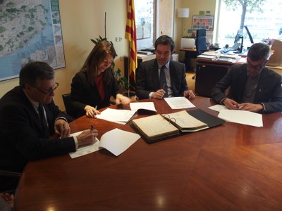 Signatura del conveni (Foto: Gencat)