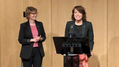 Meritxell Serret i Anna Vives presenten la nova delegació del Govern català a Andorra (Foto: ACN)