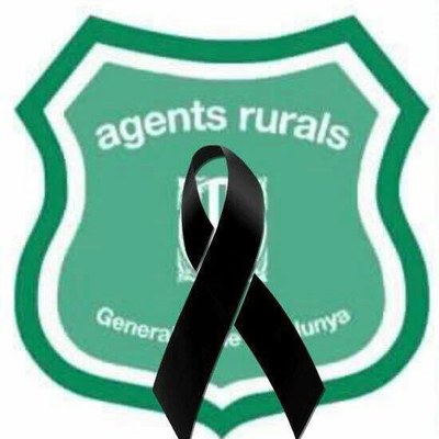 Llaç negre damunt la imatge gràfica dels Agents Rurals