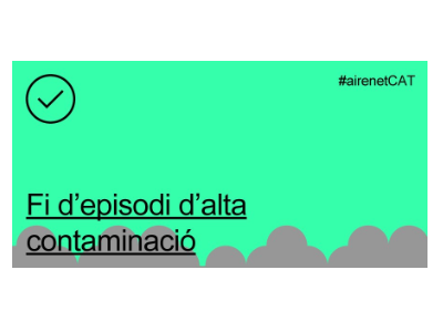 Fi d'episodi de contaminació a Catalunya
