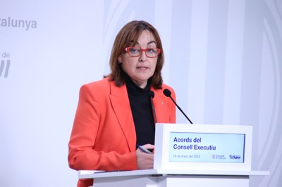 Roda de premsa de la consellera portaveu del Govern, Sílvia Paneque (Foto: ACN)