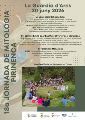 Cartell d'activitats de la 18a Jornada de Mitologia Pirinenca