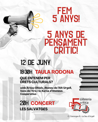 Celebració dels 5 anys de la llibreria crítica El Refugi 