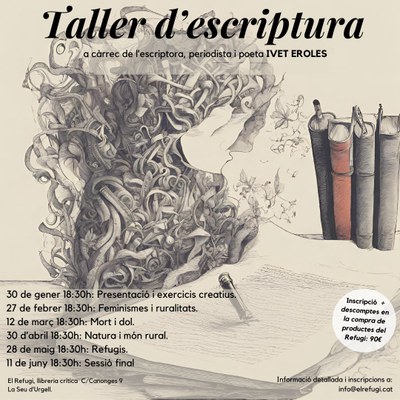 Taller d'Escriptura, amb Ivet Eroles, a la Llibreria El Refugi