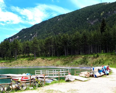 La zona d'aigua de La Molina, aquest estiu