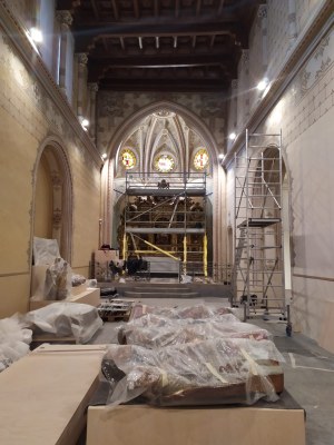 Treballs de museïtzació de l'església de la Pietat de la Seu d'Urgell (Foto: Museu Catedral La Seu)