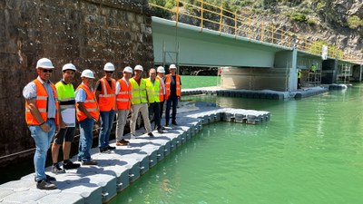 Visita de Talarn al Pont de Monarés (Foto: Diputació de Lleida)