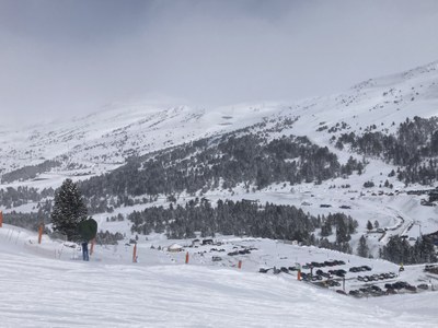 Nevada a Grau Roig (Grandvalira), aquest dissabte