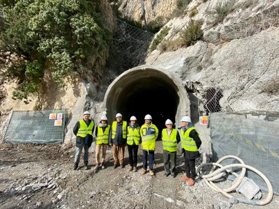 Visita d'obres a la galeria d'evacuació del túnel de Tresponts