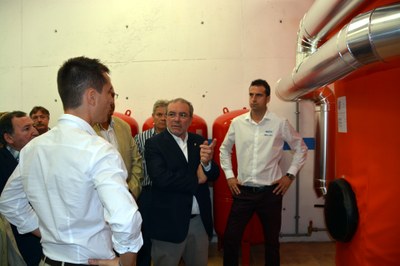 Inauguració de la caldera de biomassa (Foto: Diputació de Lleida)