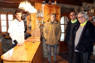 Pep Lizandra, a la recepció de l'Hotel Campi de Músser (Foto: ACN)